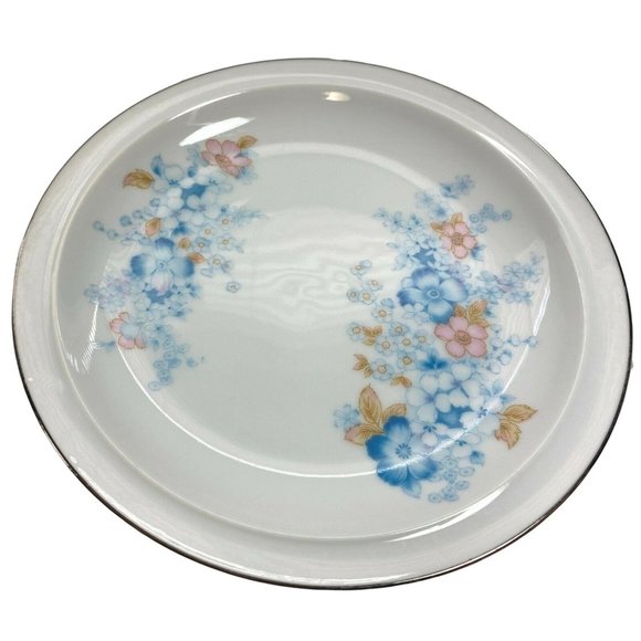 Blue Morn Bread Salad Dessert Plates Fanci Florals Collection 7.25" Lot of 4 - Picture 1 of 9